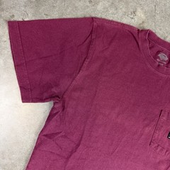 Dickies Skateboard T Shirt Mens Large Burgandy Pocket Grunge Preowned
