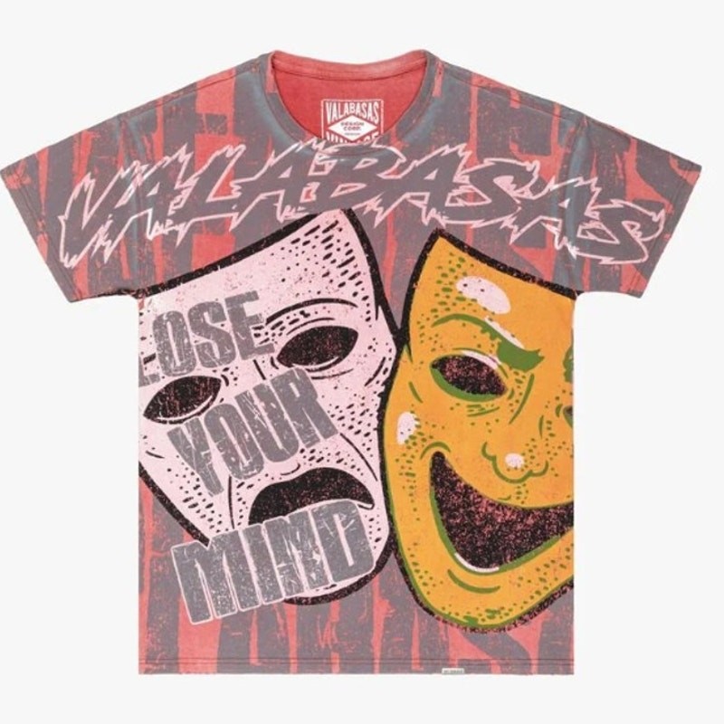 VALABASAS “LAUGH NOW” VINTAGE DATE RED NWT TEE Men’s S