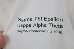 Vtg 90s Mens XL Sigma Phi Epsilon Kappa Alpha Theta Baylor Homecoming T-Shirt