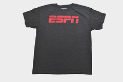 ESPN Mens ESPN Red Logo Charcoal Heather Shirt New S-2XL
