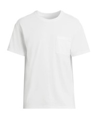 2XL (50-52) Men’s Breathable Versatile w/Pocket Comfort Soft White Tee #4835