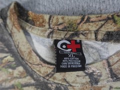 Vintage Camo Shirt Mens XL Brown Hunting Branches Camouflage Nature Outdoors