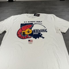 USA Olympic Boxing Team Mens Extra Large XL White MMA Training Gym Cotton Tee