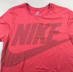 Nike Tee Athletic Cut Men’s Size L Solid Cotton Oversized Logo Crew-Neck T-Shirt