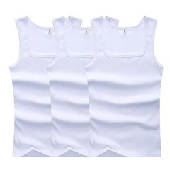 3PCS Men’s Cotton Tank Tops Sleeveless Muscle Vest U Neck Gym Fitness Shirts