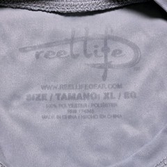 Long Sleeve Shirt Reel Life XL Mens Grey Excellent Fishing Performance Graphic