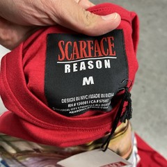 Scarface T Shirt Mens Medium Red NWT Minor Flaws