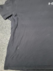 Under Armour Shirt Mens Large Black HeatGear Logo Crew Neck Moisture Wicking