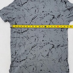 WXYZ HFGC0 Mens Savage Graphic T-Shirt Grey Black Marble Crackle Print Small
