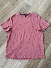 Kenneth Cole Small Tech Crew Neck Knit T-Shirt Brier Rose Super Soft $49