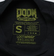 Loot Crate Unisex Adult’s Doom Eternal Crew Neck Graphic T-Shirt EH6 Black Small