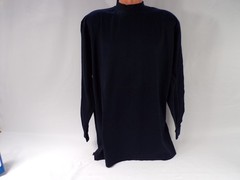 Vintage Nick Price T Shirt L/S Men L Navy Mercerize Cotton Straight Hem Vent A26