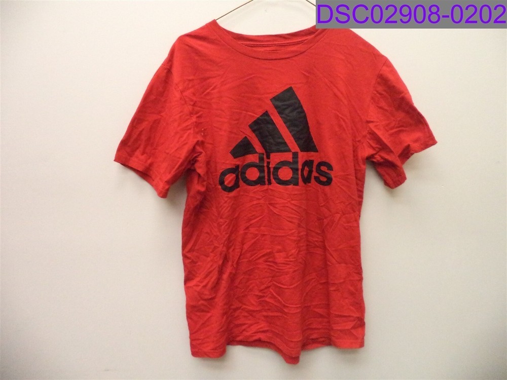 WHITE SPOT Unisex Medium Adidas The Go-To Tee Red Short Sleeve T-Shirt 20″ Bust