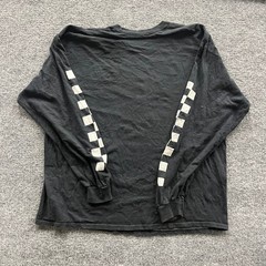 Migos Long Sleeve Shirt Mens Size XXL Black Checkered Graphic Distressed Rap Tee