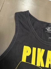 Pokemon Pikachu Tank Top Black Yellow 2014 Sleeveless Graphic Medium