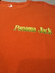 Panama Jack Graphic T-Shirt Men’s XL Woody Wagon Surfing Orange Cancun Mexico