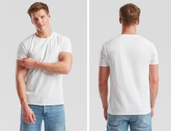 5 Pack Fruit of the Loom Mens T Shirts Short Sleeve Slim Fit Lightweight Cotton
