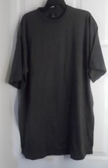 EXTRA LONG T-SHIRT SLEEP SHIRT SHORT GRAY CREW NECK COTTON T SHIRT M /L