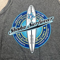 Shaka Surfwear Hawaii Alstyle Apparel & Activewear Tank Top Mens XL Gray Cotton