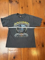 Vintage Harley Davidson T-Shirt Laconia 90s Made in USA Single Stitch