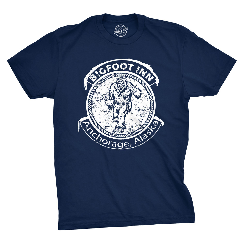 Big Foot Inn T Shirt Funny Dive Bar Pub Sasquatch Drinking Graphic Tee