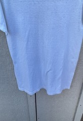 Vintage 50s 60s White Cotton Tee Shirt Large Single Stitch Distressed Frayed