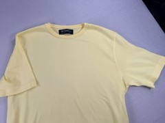 VTG St Croix Shop Luxury Knit Shirt SS Yellow LARGE Cotton Blend USA Resort 80s
