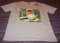 The Muppets KERMIT THE FROG Country Roots Banjo T-Shirt MENS LARGE NEW / TAG