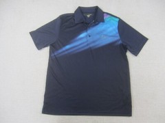 Greg Norman Shirt Mens Large Blue Casual Polo PlayDry Polyester Short Sleeve