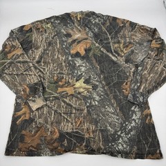 Mossy Oak Break-Up Camo Long Sleeve Pocket T-Shirt Mens Brown Green XL