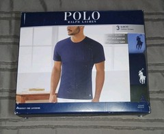 POLO RALPH LAUREN 3- PACK SLIM FIT COTTON CREW NECK UNDERSHIRT TEE MEN SIZE L
