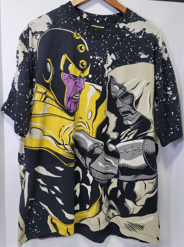Dr Doom vs Thanos AOP Marvel Shirt XL Rare Chronic Images 2025 All Over Print