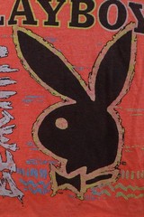 Vintage 80s 90s Playboy Mens Medium Cut Off Beach Volleyball Cropped T-Shirt USA