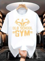 Old School Gym Bodybuilding Fitness Men’s Graphic T-Shirt Workout Tee