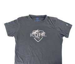 Kuhl Wildfibre T-Shirt Mens S Gray Organic Cotton Graphic Tee Mountain Logo SS
