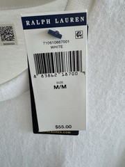 Polo Ralph Lauren White Embroidered Pony Logo Crew Neck Short Sleeve T-Shirt M