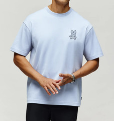*NEW* Men Psycho Bunny Marlo Oversized Tee ZEN BLUE (MT0200131 140) 👍