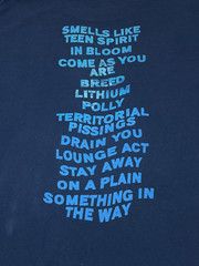 Nirvana Nevermind T Shirt XL Navy Blue Double Sided Kurt Cobain Grunge Band Tee