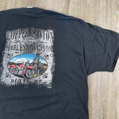 Harley Davidson T Shirt Work Sucks It’s Time To Ride Y2K Men’s 2XL Hanes Beefy T
