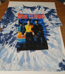 Pre Owned Boyz N The Hood Philco Blue Tie Dye Short Sleeve Top Adult Size 2XL 🟦
