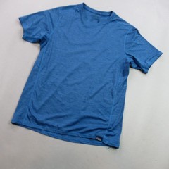 Patagonia Shirt Mens Medium Short Sleeve Blue Crew Neck Casual Outdoors
