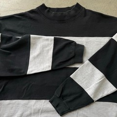 Vintage 90s GAP Striped Faded Essential Mock Neck Longsleeve T-shirt Size Medium
