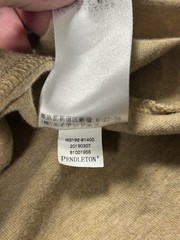 Pendleton Shirt Size XL Adult Tan Crewneck Short Sleeve Pocket Tee Mens