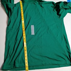 VTG 90s Bravo Green Turtle Neck Long Sleeve Cotton Shirt Mens Sz Large New