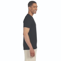 Hanes Essential-T Black Casual T-Shirt for Men Comfortable Crewneck Tee S-5XL