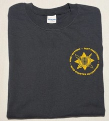 E-4 Mafia T-Shirt Small Admit Nothing Deny Everything Make Counter Accus Black