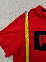 Puma Red Cotton Short Sleeve Crew Neck T-Shirt Mens S