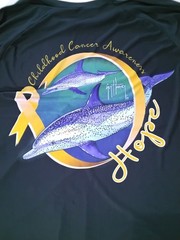 Guy Harvey Cancer Awareness T-shirt Mens Large Black Yellow Logo Outdoor Tee