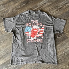 Junk Food Tees Rolling Stones Graphic Tee Shirt Size XL Gray Band Tour Style