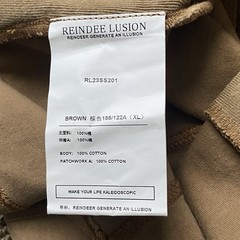 REINDEE LUSION Techwear Shirt Men XL Brown Panel Gorpcore Asymmetric Tee Urban